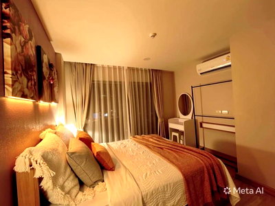 คอนโดให้เช่า : **[พร้อมอยู่] Bplus Condo ห้องมุม 33 ตรม. ใกล้ BTS สายหยุด แค่ 800 ม. 8,500/เดือน**