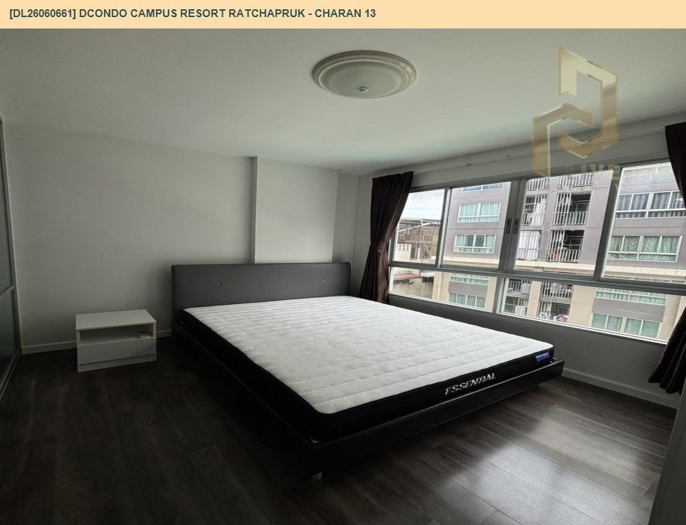 รูป DL26060661 ให้เช่าคอนโด ดีคอนโด แคมปัส รีสอร์ท ราชพฤกษ์ - จรัญฯ 13 (dcondo Campus Resort Ratchapruk - Charan 13) ใกล้ BTS บางหว้า พร้อมเข้าอยู่ โทรด่วน 0614453194 LineID @952jdxxk - รูปที่ 4/6