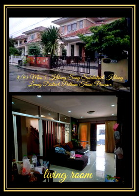 Houses for sale Asian Institute of Technology (AIT) : Single house for sale, fully furnished, in Boonthareek Village, Khlong Luang District, Pathum Thani Province.