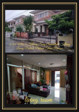 Single house for sale, fully furnished, in Boonthareek Village, Khlong Luang District, Pathum Thani Province.