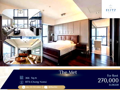 คอนโดให้เช่า : ✨ Unveil the Pinnacle of Opulence: A Majestic Sky Villa Masterpiece Awaits You at The Met Sathorn ✨