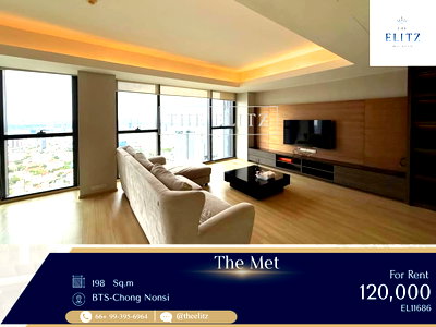 คอนโดให้เช่า : ✨ The Throne of Modern Prestige: Indulge in Elite Tropical Luxury and Boundless Horizon Views at The Met Sathorn ✨