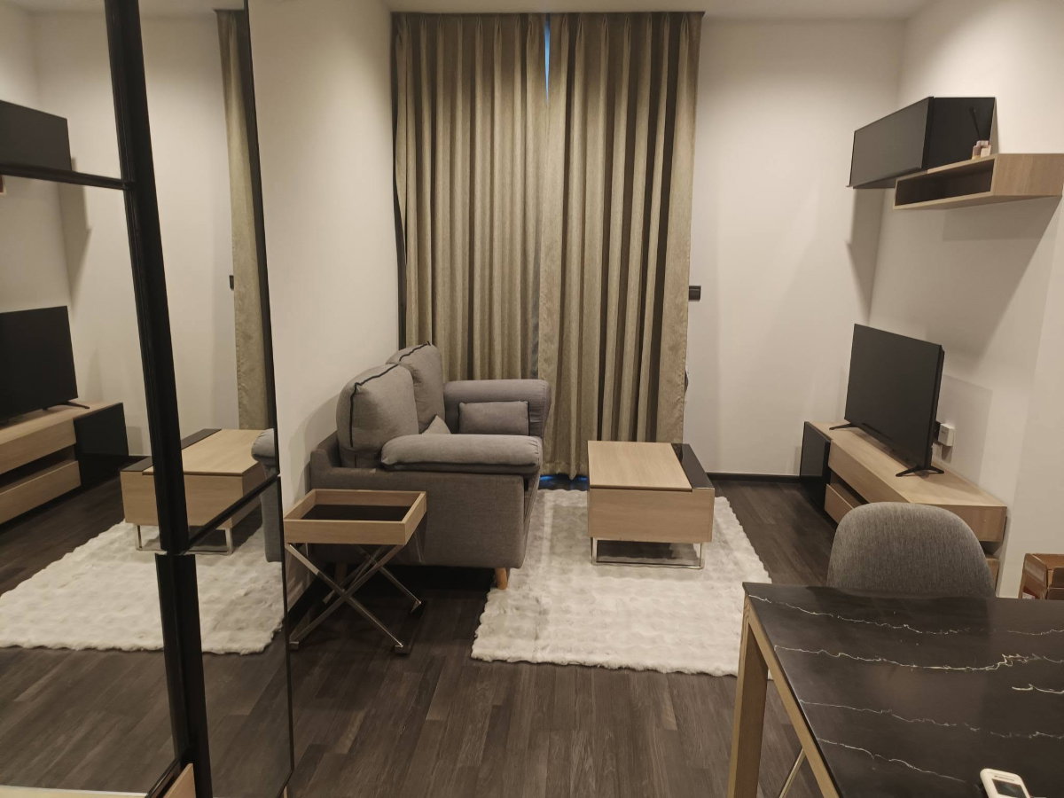 picture Condo for RENT : The Line Asoke Ratchada 𝐒𝐢𝐳𝐞 : 46 sqm. 2 Bed / 1 Bath / Corner Room / City view 𝐅𝐥𝐨𝐨𝐫 : 19th / Fully furnished - 1/10