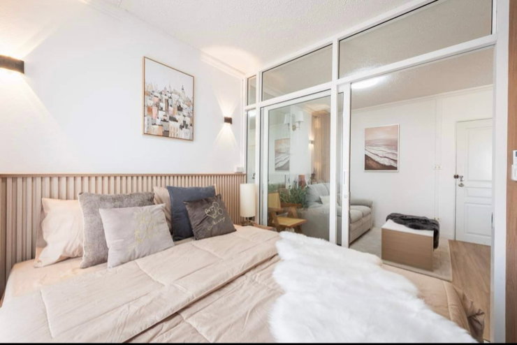 รูป S163 ให้เช่าคอนโด Dynasty Condominium (ไดนาสตี้ คอนโดมิเนียม)บิ้วอินใหม่ ทั้งห้อง ทำเลดี เดินทางสะดวกทุกเส้นทาง ซอยลาดพร้าว 71 พร้อมเข้าอยู่ - รูปที่ 3/15