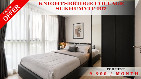 🍀🍀 Beautiful Room for Rent 📍 KnightsBridge Collage Sukhumvit 107 Line: @rent2022🚆 Just minutes from BTS Bearing 🏠🔖 Ref. A02337