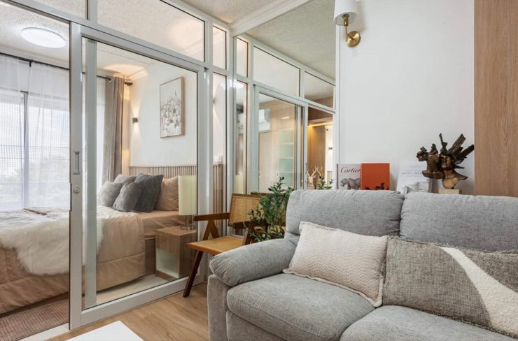 รูป S163 ให้เช่าคอนโด Dynasty Condominium (ไดนาสตี้ คอนโดมิเนียม)บิ้วอินใหม่ ทั้งห้อง ทำเลดี เดินทางสะดวกทุกเส้นทาง ซอยลาดพร้าว 71 พร้อมเข้าอยู่ - รูปที่ 5/15