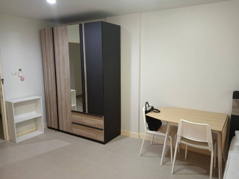 Condo for rent, Lumpini Town Ramintra-Lak Si (Studio room), 1st floor, near Pink Line MRT station, Ramintra Km 2 station.