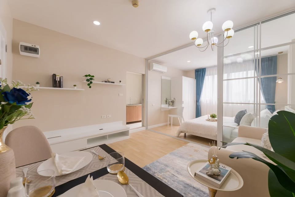 รูป 🔥ขาย ดีคอนโด รามอินทรา (D Condo Ramindra) | ใกล้ MRT สายสีชมพู สถานีมัยลาภ - รูปที่ 4/8