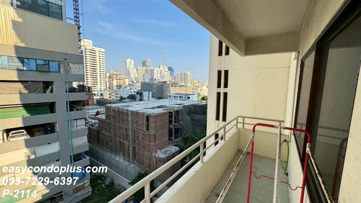 รูป P-2114 ห้องกว้าง พร้อมอยู่! Saranjai Mansion (สราญใจ แมนชั่น)  ใกล้ BTS นานา 25,000 บาท | Line Id: @easycondoplus | 099-229-6397 - รูปที่ 15/15