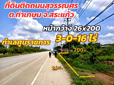 Land for sale Muang Sa Kaeo Srakaeo : 🔥 Urgent Sale! Prime Roadside Land on Suwannason Highway 33 – Below Market Price, A Great Investment from Day One! 🔥