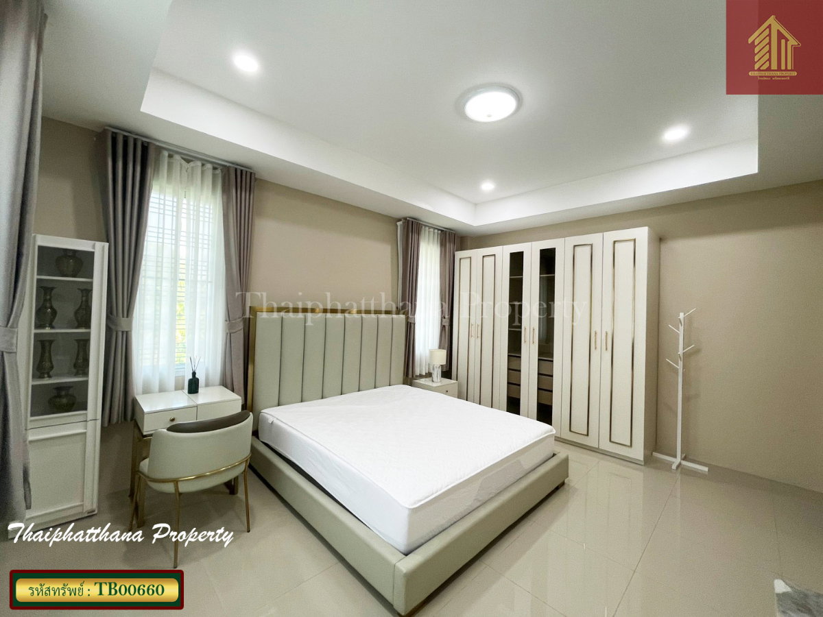รูป ขายบ้านสวนเนรมิต (ออเงิน-รามอินทรา) บ้านหรู ตกแต่งเฟอร์นิเจอร์ครบครัน นำกระเป๋าเสื้อผ้าเข้ามาอยู่ได้เลย - รูปที่ 9/20