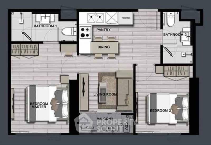 picture 2-BR Condo at The Politan Rive near MRT Phra Nang Klao Bridge (ID 2998936) - 11/11