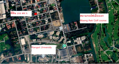 Land for sale Rangsit : Land 200 sq.wah, Mueng Aek Rangsit, near Rangisty University and Golf course