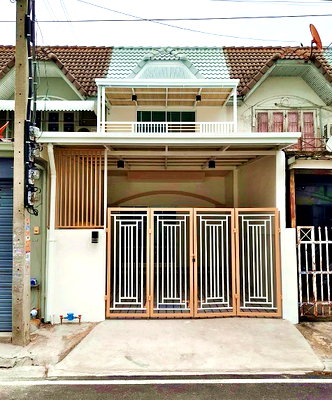 ขายทาวน์โฮม : บ้านสวย  พร้อมอยู่  #หมู่บ้านร่มเงาไม้  บางบัวทอง  ติดถนนวัดลาดปลาดุก