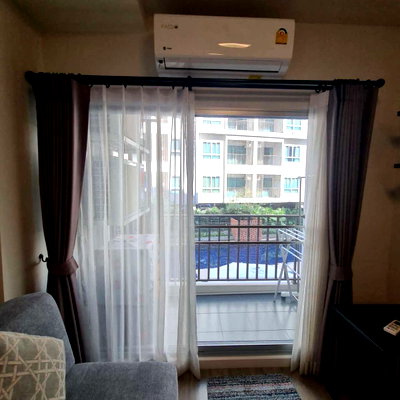 Condos for rent Chiang Mai : ✅ Condo for rent, D Condo Rin, pool view, 2nd floor, 1 bedroom, 12,000 baht. ☎️ 064-792-4426 (Ben)