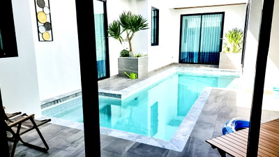 Houses for sale Bang Lamung Chonburi : Nordic Style Pool Villa for Sale Thung Klom East Pattaya