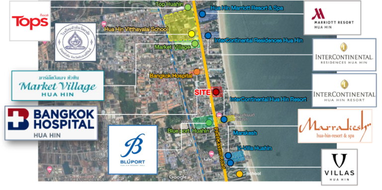รูป ขายที่ดิน เจ้าของขายเอง หัวหิวติดถนนเพชรเกษม ใกล้หาด เนื้อที่ 3-2-96 ไร่ - รูปที่ 5/8