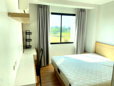 Condos for rent : 🏡✨Condo for rent: V Condo Salaya, 2 bedrooms, Building V7, 4th floor, golf course view.✨ Near Mahidol University and Central Salaya.