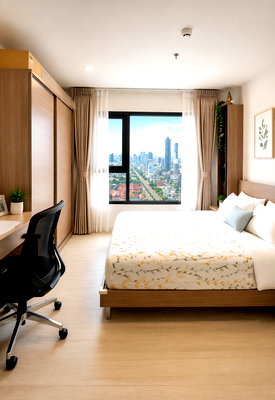 ขายคอนโด : ขาย Life Asoke ชั้นสูง วิวดี พร้อมเข้าอยู่