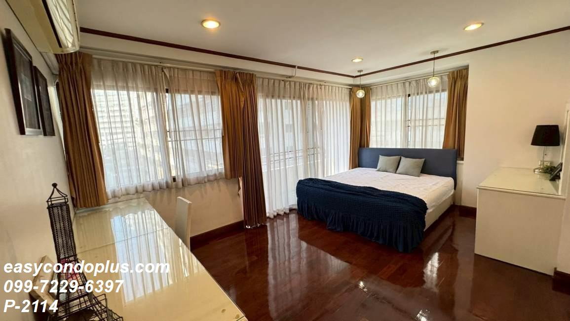 รูป P-2114 ห้องกว้าง พร้อมอยู่! Saranjai Mansion (สราญใจ แมนชั่น)  ใกล้ BTS นานา 25,000 บาท | Line Id: @easycondoplus | 099-229-6397 - รูปที่ 8/15