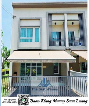🚩🍀⭐Baan Klang Muang Suan Luang for rent, has a private garden, luxuriously decorated, fully furnished, Soi Chaloem Phrakiat Soi 28 🧭