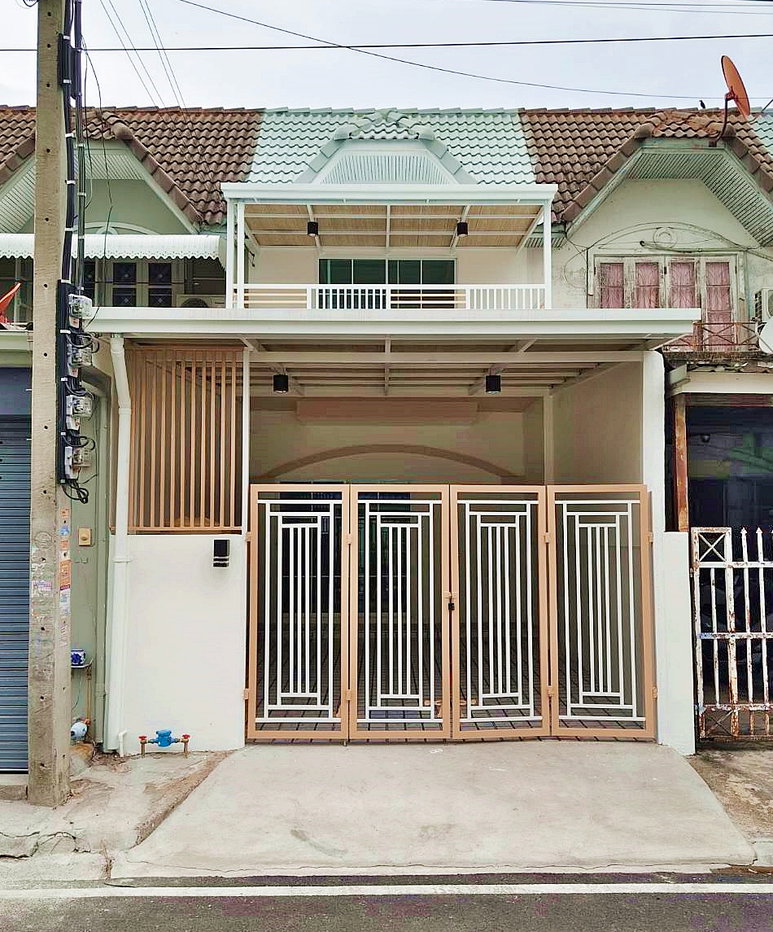 รูป บ้านสวย พร้อมอยู่  #หมู่บ้านร่มเงาไม้ บางบัวทอง  ติดถนนวัดลาดปลาดุก - รูปที่ 1/26