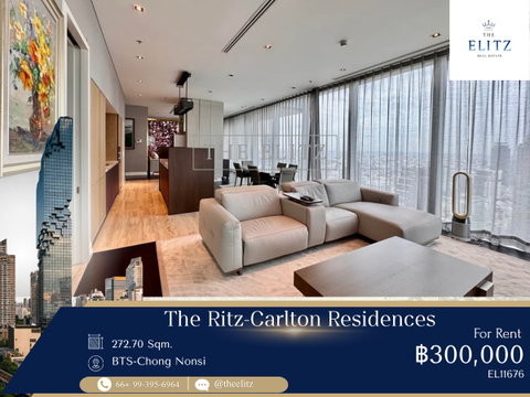 👑 Live in Thailand’s Ultimate Landmark! Ultra-Luxury Residence for Rent at The Ritz-Carlton Residences Bangkok👑