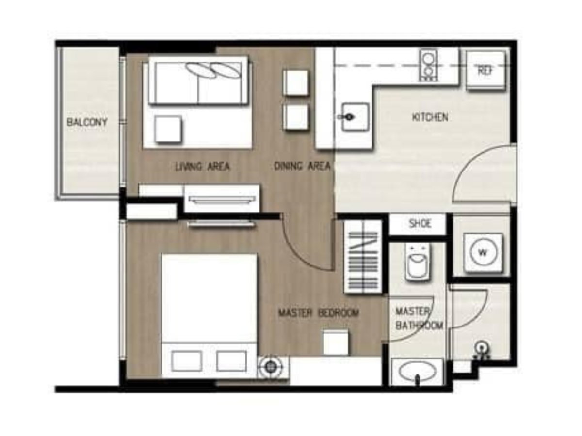 รูป ▚ LK112ツ Teal Sathorn-Taksin [ราคารวมที่จอดรถ • ทำเลสาทร-ตากสิน] - 1 ห้องนอน 1 ห้องน้ำ 34.63 ตร.ม. - รูปที่ 6/6
