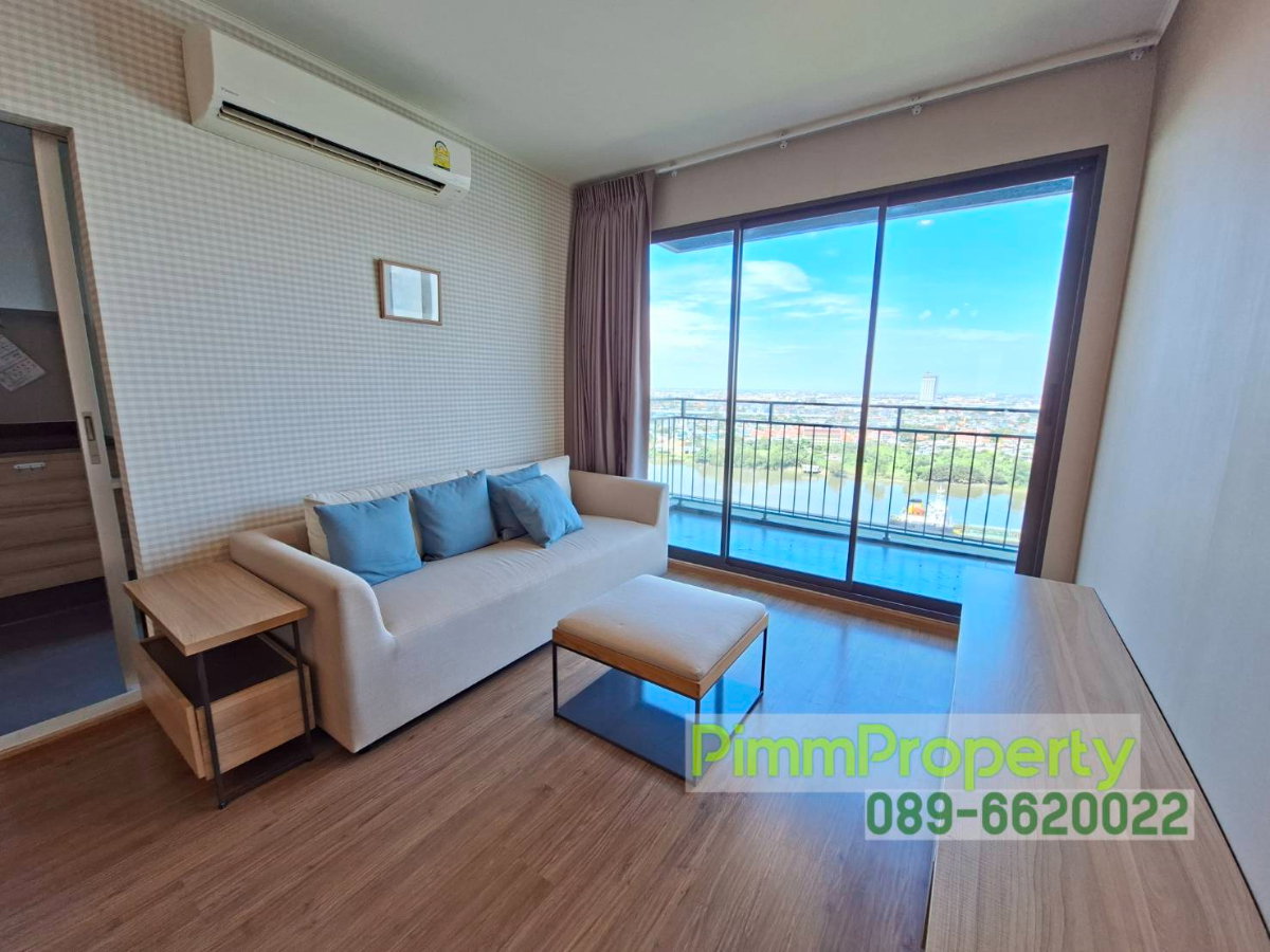 รูป ปล่อยเช่าคอนโดวิวโค้งน้ำ รีโนเวทพร้อมอยู่ สองห้องนอน ราคาดี U Delight Residence Riverfront Rama3 โทร 089-6620022 - รูปที่ 1/24