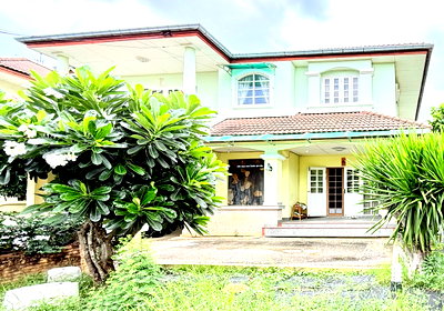 บ้านเดี่ยว ม.เทคโนโลยีราชมงคลสุวรรณภูมิ : ขายบ้านลัดดารมย์ รัตนาธิเบศร์ 117 ตรว. หลังริม ใกล้MRT สถานีไทรม้า