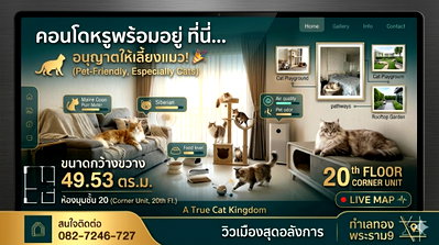Condos for rent : Cat lovers will love this! 50 sq m, 20th floor.