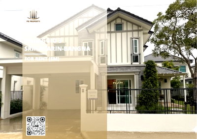 Houses for rent : Detached house for rent 🔥 Villaggio 3 Srinakarin-Bangna 🔥 4 bedrooms, 3 bathrooms, fully furnished and equipped with appliances.