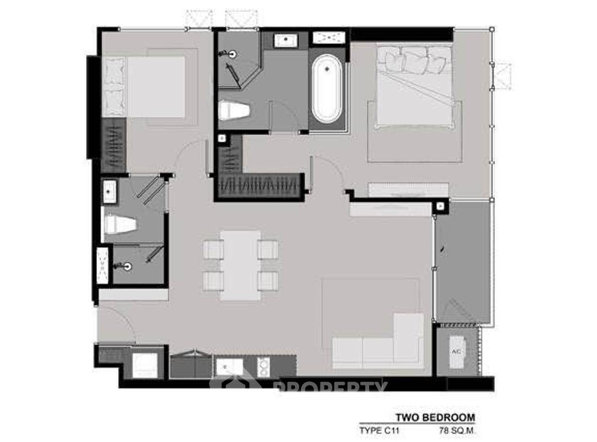 picture 2-BR Condo at Rhythm Sukhumvit 42 near BTS Ekkamai (ID 2847109) - 7/7