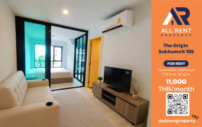 รูปภาพ 🔥 The Origin Sukhumvit 105 - Beautiful, ready-to-move-in unit for only 11,000 THB! ✨ 1 bedroom, 28 sq.m., Building B, 7th floor,  Ready to move in.