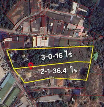 Beautiful land for sale in Pattaya-Naklua, prime location near Sukhumvit Road, easy access.