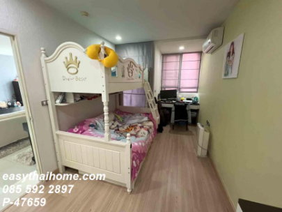 รูป P-47659 🔑 ให้เช่าห้องแบบ 2นอน คอนโดห้องสวย ทรี คอนโด เอกมัย ใกล้ BTS เอกมัย ชั้น2 เฟอร์ครบ มีเครื่องซักผ้า วิวเมือง Line: @easythaihome 085-592-2897 - รูปที่ 9/13