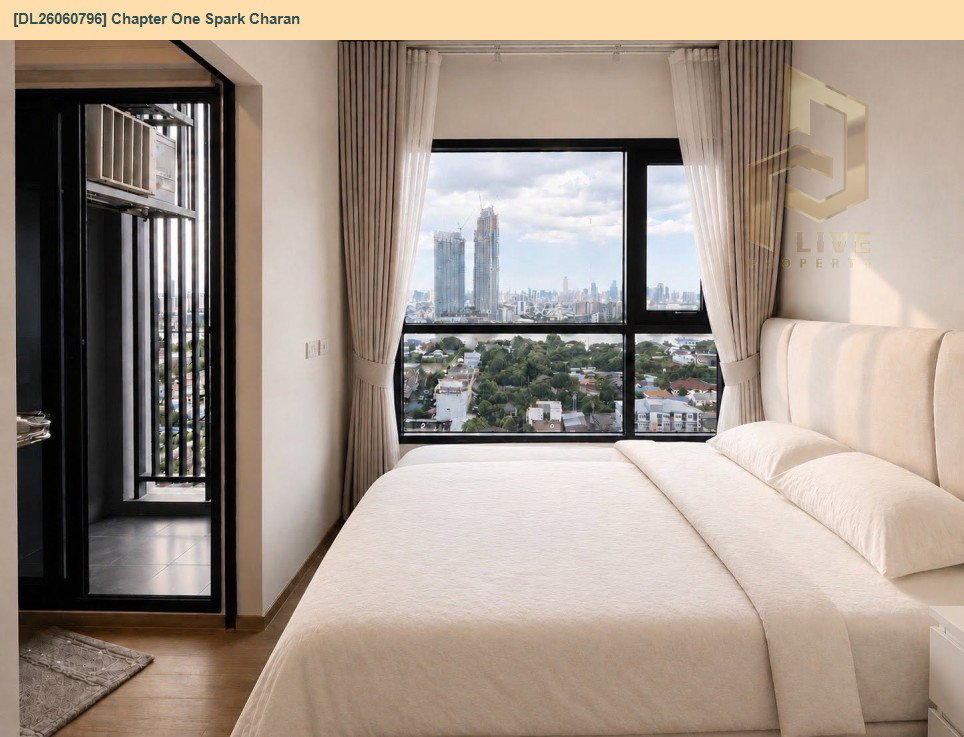 รูป DL26060795 ให้เช่าคอนโด แชปเตอร์ วัน สปาร์ก จรัญ (Chapter One Spark Charan) ใกล้ MRT บางพลัด พร้อมเข้าอยู่ โทรด่วน 0614453194 LineID @952jdxxk - รูปที่ 3/9