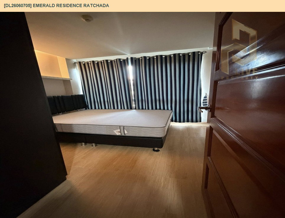 รูป DL26060705 ขายคอนโด เอมเมอรัลด์ เรสซิเดนท์ รัชดา (Emerald Residence Ratchada) ใกล้ MRT ห้วยขวาง พร้อมเข้าอยู่ โทรด่วน 0653619502 LineID @952jdxxk - รูปที่ 7/11