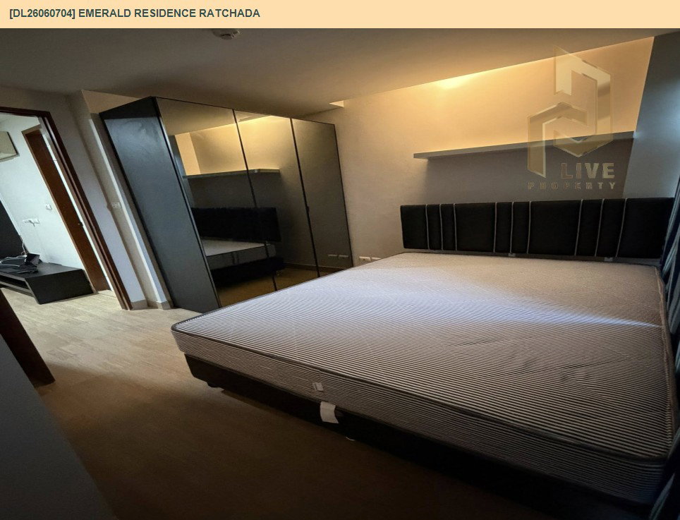 รูป DL26060704 ให้เช่าคอนโด เอมเมอรัลด์ เรสซิเดนท์ รัชดา (Emerald Residence Ratchada) ใกล้ MRT ห้วยขวาง พร้อมเข้าอยู่ โทรด่วน 0614453194 LineID @952jdxxk - รูปที่ 11/11