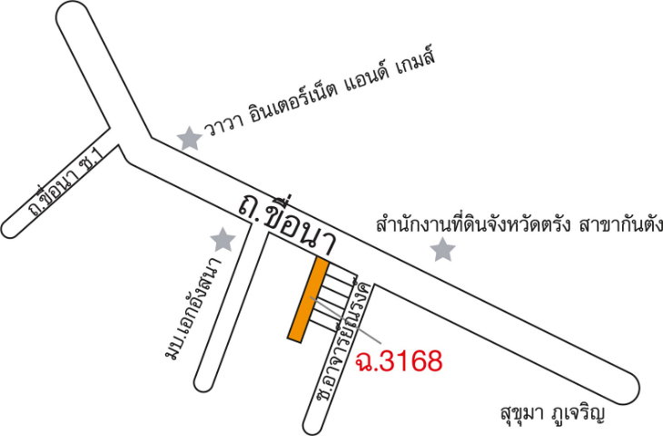 รูป อาคารพาณิชย์ ติดถนนขื่อนา จังหวัดตรัง รหัสแฟ้ม : 60-01381 หรือ 29067-0001 ติดต่อ คุณวันวิสา - รูปที่ 11/12
