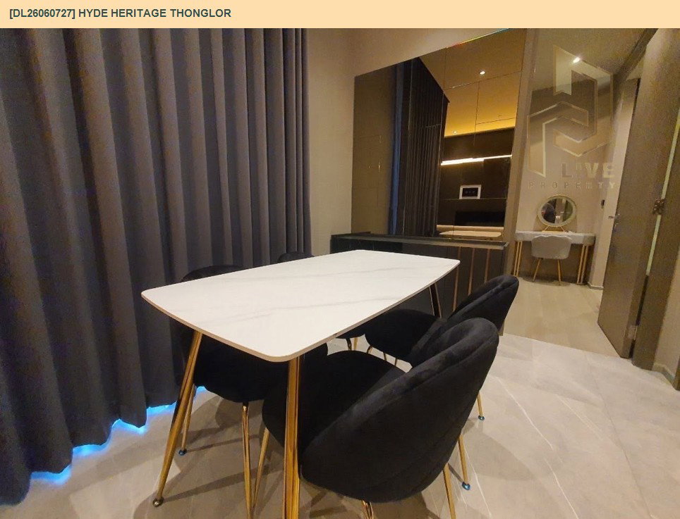 รูป DL26060727 ให้เช่าคอนโด ไฮด์ เฮอริเทจ ทองหล่อ (HYDE Heritage Thonglor) ใกล้ - พร้อมเข้าอยู่ โทรด่วน 0638692663 LineID @952jdxxk - รูปที่ 4/7