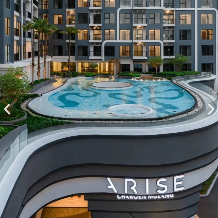 รูป เช่าคอนโดหรูArise Charoen Mueang (อะไรซ์ เจริญเมือง)  #คอนโดใหม่เฟอร์ฯใหม่ หน้าคอนโดมี 7-11 , Supermarket ,ตลาดทวีโชค - รูปที่ 2/17