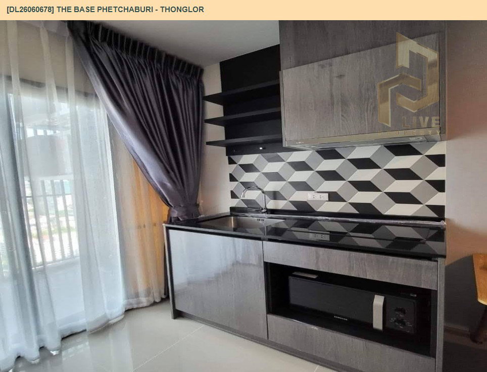 รูป DL26060678 ให้เช่าคอนโด เดอะ เบส เพชรบุรี - ทองหล่อ (THE BASE Phetchaburi - Thonglor) ใกล้ BTS พร้อมพงษ์ พร้อมเข้าอยู่ โทรด่วน 0614453194 LineID @952jdxxk - รูปที่ 11/11