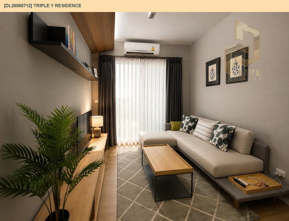 รูป DL26060712 ให้เช่าคอนโด ทริปเปิ้ล วาย เรสซิเด้นซ์ (Triple Y Residence ) ใกล้ MRT สามย่าน พร้อมเข้าอยู่ โทรด่วน 0614453194 LineID @952jdxxk - รูปที่ 2/6