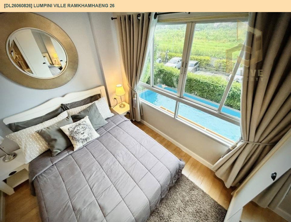 รูป DL26060826 ให้เช่าคอนโด ลุมพินี วิลล์ รามคำแหง 26 (Lumpini Ville Ramkhamhaeng 26) ใกล้ ARL หัวหมาก พร้อมเข้าอยู่ โทรด่วน 0638692663 LineID @952jdxxk - รูปที่ 8/15