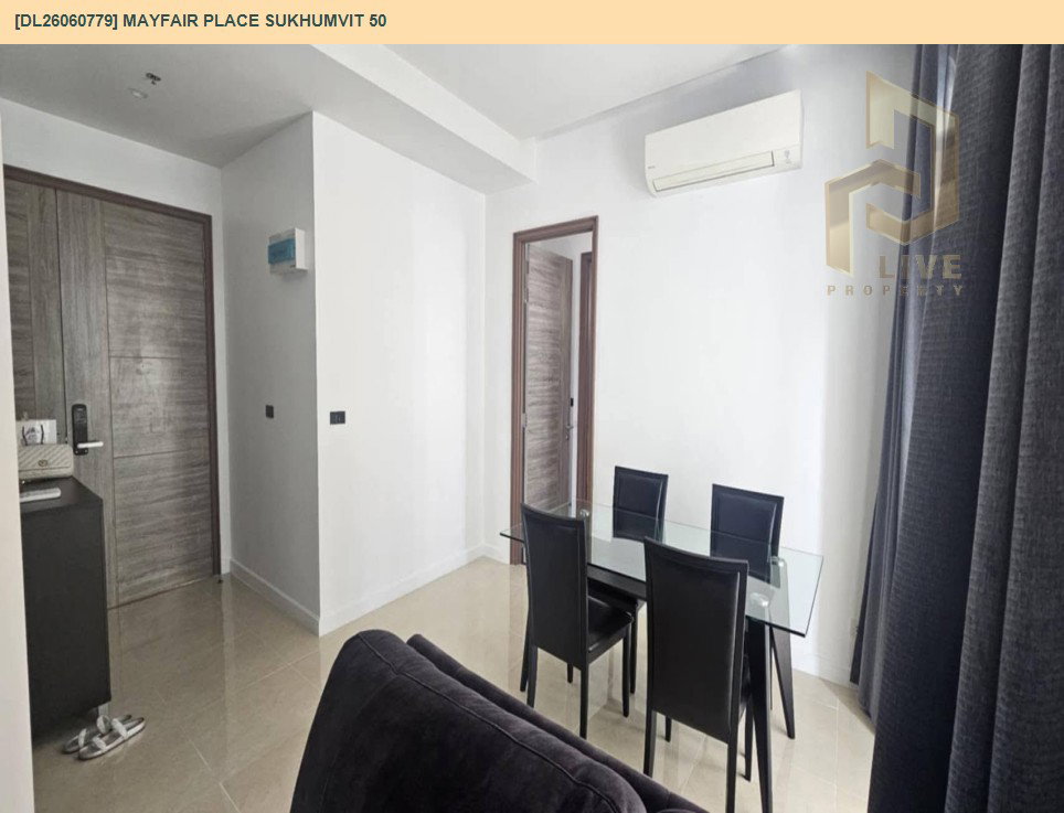 รูป DL26060779 ให้เช่าคอนโด เมย์แฟร์ เพลส สุขุมวิท 50 (Mayfair Place Sukhumvit 50) ใกล้ BTS สายสีเขียว พร้อมเข้าอยู่ โทรด่วน 0614453194 LineID @952jdxxk - รูปที่ 3/7