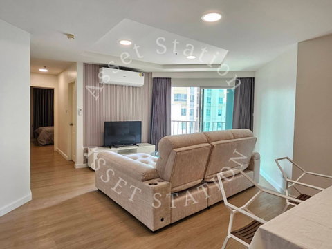 💎Ready to move in condo at Belle Grand Rama 9. Spacious 2-bedroom unit on a high floor in the heart of Ratchada.✨