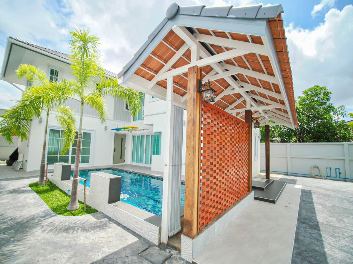 รูป ให้เช่า Pool Villa 2 ชั้น พร้อมสระว่ายน้ำส่วนตัว ใกล้โรงเรียนนานาชาติ #A5-V0057 - รูปที่ 3/23