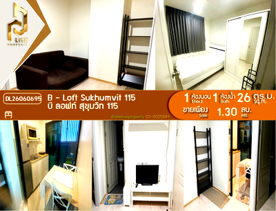 Condos for sale : DL26060695 Condo for sale, B - Loft Sukhumvit 115 near BTS ปู่เจ้า, ready to move in, call urgently 0638692663 LineID @952jdxxk