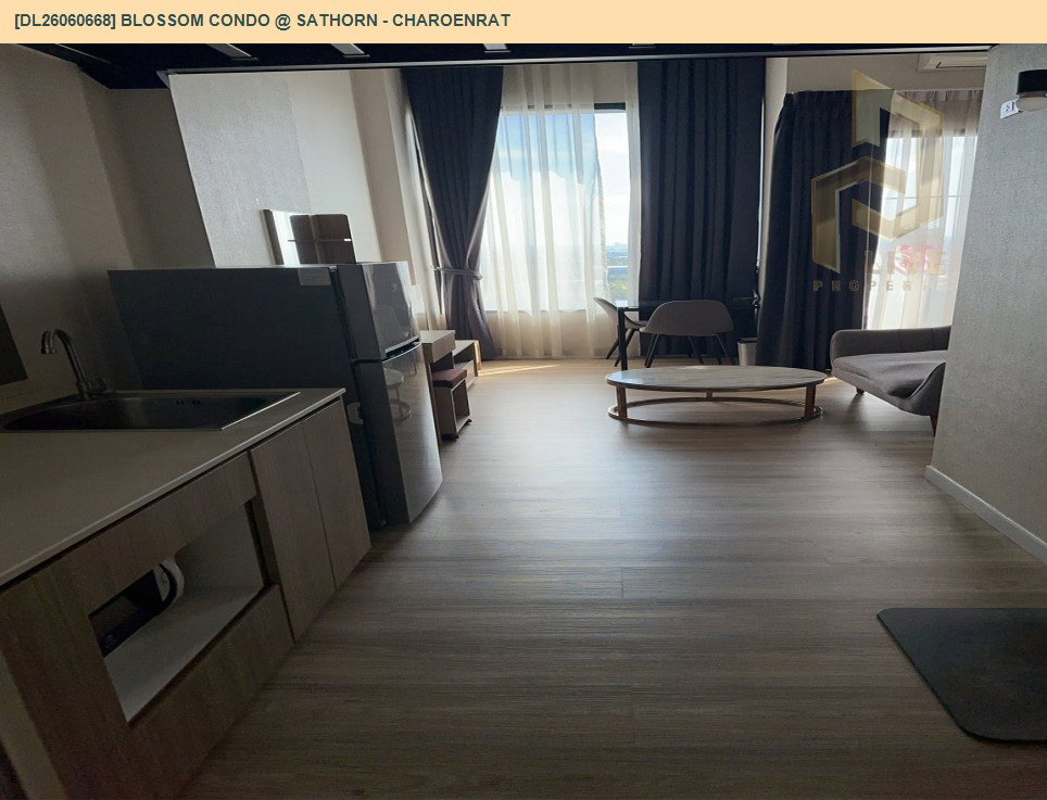 รูป DL26060668 ให้เช่าคอนโด บลอสซั่ม คอนโด แอท สาทร - เจริญราษฎร์ (Blossom Condo @ Sathorn - Charoenrat) ใกล้ BTS สุรศักดิ์ พร้อมเข้าอยู่ โทรด่วน 0614453194 LineID @952jdxxk - รูปที่ 5/8